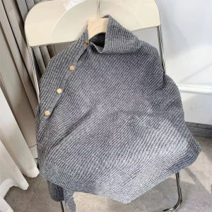 Womens Knitted Woolen Shawl Scarf Thickened Warm and Versatile Neck Warmer for Spring Summer and Winter Ideal for Office