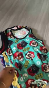 6 PCS KIDS SANDO FOR BOYS ASSORTED COLORS AND DESIGNS FITS MEDIUM (4-6 YEARS OLD)