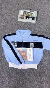 Cheers Darling Jaket Crop Kerah jiper Wanita Kekinian - Jacket Zipper Crope Wanita Korean Style