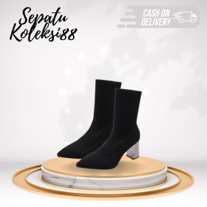 Sepatu Boots Wanita Warna Hitam Fashion Modern 235 Sepatukoleksi