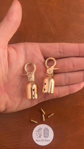 Đầu Khóa Chuông Xoay Antimon Không Gỉ Xi Mạ Bền Màu Gắn Dây Đeo Túi Móc Khóa Da Thủ Công Handmade DIY