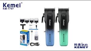 KEMEI Hair Trimmer Professional Electric Hair Clipper Rechargeable Adjustable Haircut Set KM-1797