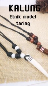Kalung Etnik Pria Wanita Model Taring Macan Kujang