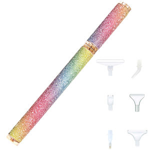 Shiny DIY Diamond Painting Pen 5D Diamond Painting Tools Point Drill Pen With Multifunctional 6pcs Pen Tips for Art Crafts