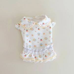 Fleece Lined Plush Chicken Costume Dress for Cats And Dogs Princess Style Vest Sleeveless Cotton Fabric Autumn Winter Pet Clothes