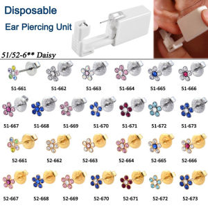 1PC Sterlised Disposable Safety Ear Nose Piercing Device Machine Tools NO PAIN Piercer Tool Machine Kit Stud Choose Design