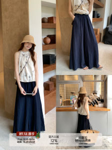 Ladies High Waist Wide Leg Casual Pants Summer Commute Style Loose Fit Slimming Straight Cut Trousers Comfortable Loose Feel