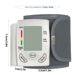 LCD Digital Sphygmomanometer Smart Electronic Bp Monitors High Accurate Wrist Blood Pressure Monitor Tonometer