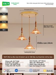 DGY | Đèn Trần Treo Hoa Cổ Điển Pháp 3 Chóa