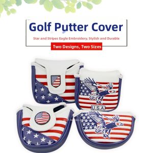 Flag Eagle Embroidery Waterproof Thick Plush Golf Putter Cover