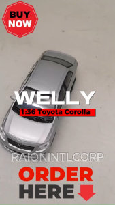 Welly 1:36 Toyota Corolla Diecast Collectible Model Toy Car RICRaion Toy Vehicles for Boys and Kids (18519)