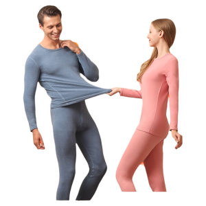 Bộ Đồ Lót Giữ Nhiệt Dày Dặn Cho Nam Mùa Đông Quần Áo Mặc Trong Bằng Lụa Tơ Tằm Lót Lông Cừu Chống Khuẩn Thoải Mái Dài Tay