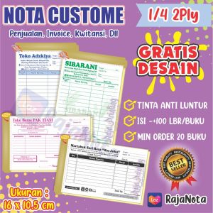 TERMURAH ISI 20 BUKU NOTA CUSTOM OLSHOP NOTA CUSTOM 2 RANGKAP NOTA CUSTOM OLSHOP / NOTA NAMA SENDIRI / NOTA 2 PLY