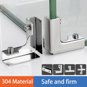 4pcs 304 stainless steel tile glass clip glass corner protection accessories hardware accessories - shape L shape T shape + shape suitable for 2-12mm glass and tile thickness