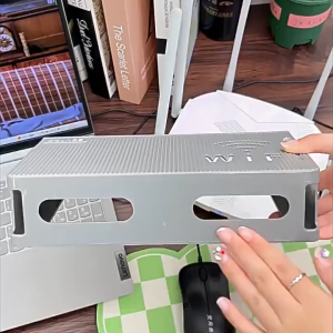 Wireless Router Storage Box Plastic Wall Mounted Router Storage Box Punch Free Wifi Router Holder