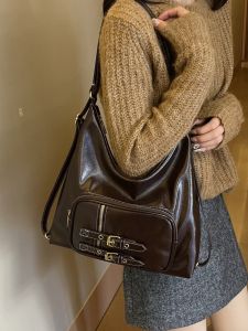 Korean Style Double Shoulder Bag Casual Commuter Tote Three-In-One Crossbody Bag for Women Fashionable Versatile Backpack