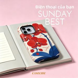 Potdemiel | Ốp Điện Thoại iPhone 17/16/15 Pro Max Phong Cách Boho Mặt Trời Mặt Trăng Sa Mạc Chất Liệu TPU Mềm Chống Xước Viền Màn Hình Nổi Thiết Kế Nam Châm Thời Trang