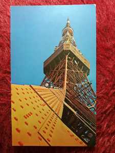 Koleksi Post Card kuno Jepang Jadul Tokyo Tower UN USED