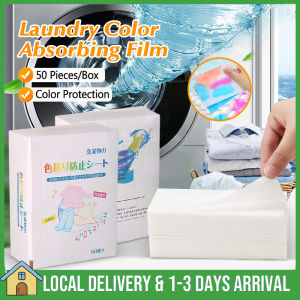 50pcs Washing Machine Anti Dye Paper Color Absorb Sheet Laundry Papers Fabric Colour Absorber Paper 防染色片 色素吸收片 洗衣防染色 Pewarna Penyerap Warna 防串染洗衣吸色片