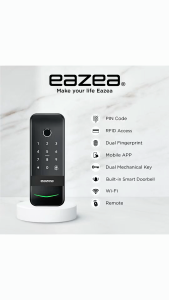 EAZEA AXIS-G Smart Gate Lock with Fingerprint Keyless Access HDB Local Warranty