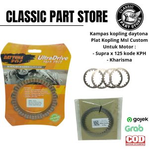 Kampas kopling daytona dan plat kopling untuk motor supra x 125 kharisma kode kph