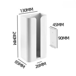 Wall Mounted No punching magnet storage container Garbage Bag Dispenser Self Adhesive Kitchen Bathroom Paper Tissue Holder