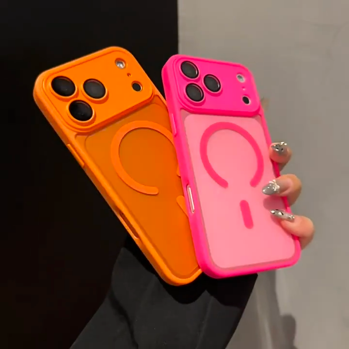 Matte Magnetic Translucent Wireless Charge Case For iPhone 17 Pro Max Shockproof Bumper Phone Case iPhone 17