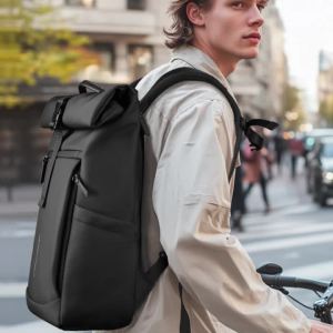 Heroic Knight Mens Travel Backpack Roll Top Casual Hiking Backpack Waterproof Outdoor Backpack Large Capacity Weekend Schoolbag