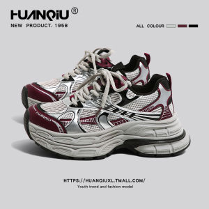 Giày Thể Thao Màu Bạc Thường Ngày Cho Nữ Giày Thể Thao Mùa Đông Giày Thể Thao Màu Đỏ Rượu Vang Giày Bố Giày Đế Dày