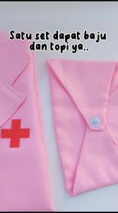 [ALONK.S] [FREE STETOSKOP MASKER DAN SUNTIK] Baju Suster Anak New Kantong Seragam Dokter Perawat Kostum Karnaval