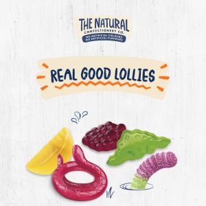 Permen Jeli Import Australia / Gummy Sweet Candy The Natural Confectionery Co. 180 Gr Rasa Berry Bliss Dinosaurs Fruit Salad Jelly Babies Party Mix Snake Sour Squirms