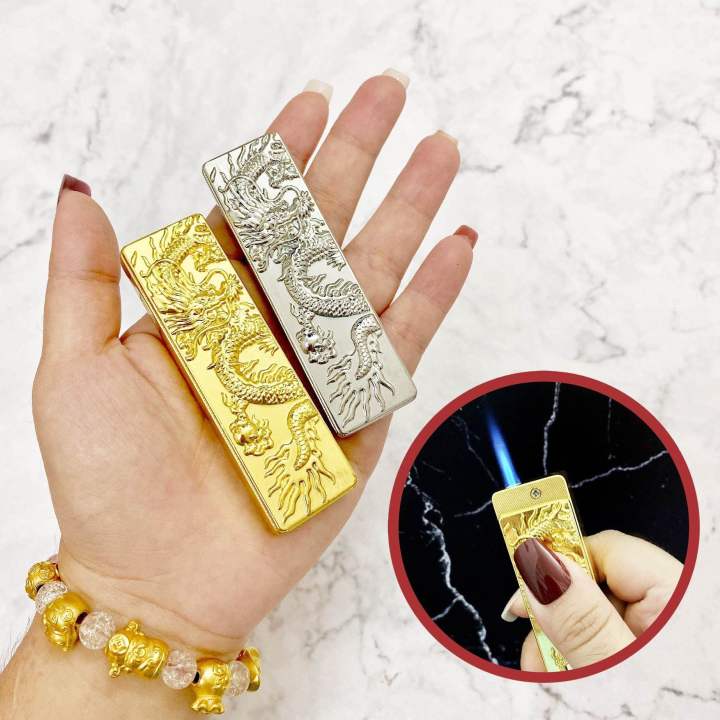 [HCM]Bật Lửa Gas Khè Trượt Khắc Hình Rồng (Chọn Màu) | Lazada.vn