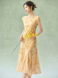 MOHANYIMEI | Belted Vintage Printed Summer Dress