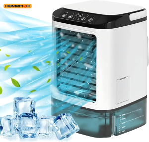 Quạt Điều Hòa Di Động Với Chức Năng Phun Sương Kép Siêu Âm 3 Tốc Độ Đèn Ngủ Tắt Tiếng Máy Làm Mát Để Bàn Điện Cho Gia Đình