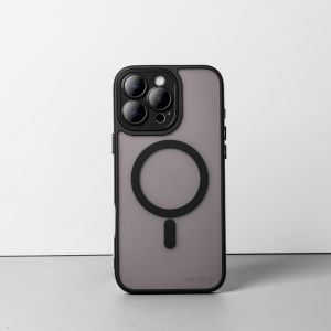 Sanptoch For Magsafe Matte Clear Phone Case For iPhone 16 / 15 / 14 / 13 Pro Max Soft TPU Edge + Frosted Transparent PC Back Cover For iPhone 16 Pro Max Military Shockproof Protection Casing with Glass Lens Protector