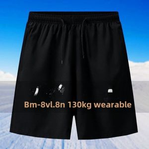 Mens Ice Silk Quick Dry Short Pants Casual Sport Five-Part Thin Large Size Loose Summer Shorts Middle-Aged Big Underwear