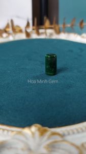 Charm kiểu Lu Thống đá Cẩm Thạch sơn thủy size 9.7 x 17mm | Hoa Minh Gem