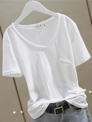 Cotton Bamboo Yarn Short Sleeve T Shirt