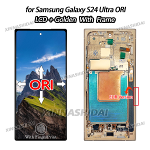 AAA+ NEW AMOLED LCD For Samsung S24 Ultra SM-S928B LCD Display With Frame Touch Screen Digitizer Assembly Replacement Repair