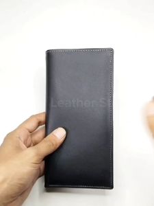 Dompet kulit Custom Panjang Pria / Wanita Wallet Bifold Kulit Sapi Garut