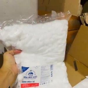 Bông bạch tuyết viên 500g bông gòn bạch tuyết dạng viên bông viên bạch tuyết