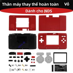 Bộ Thay Thế Vỏ Máy NDS Màu Đỏ Đầy Đủ Với Các Nút Bấm Để Sửa Chữa Máy Chơi Game Chất Liệu ABS Vỏ Máy Bền Phụ Kiện.