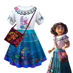 Princess Costume Dress Childrens Halloween Costume Girls Skirt Cotton Floral Pattern Short Sleeve A-Line Summer Dress
