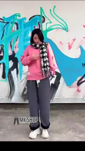 MKSHOP casual pants men thickened drawstring long pants for student sweatpants seluar college lelaki bertali k37