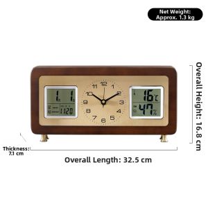 Hense | Retro Luxe Chinese Style Perpetual Calendar Clock