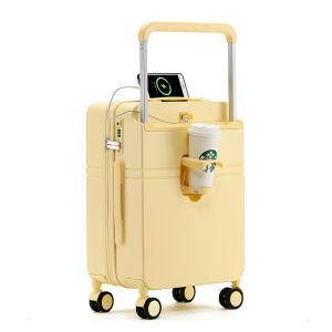 New Womens Wide Handle Travel Suitcase with Password Lock 20in