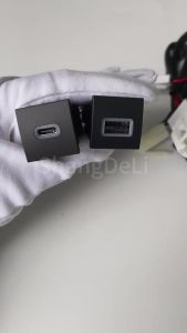 Cổng Sạc Nhanh USB LED Đỏ PD Cho Xe VW Golf 6 MK6 Jetta 5 Scirocco 2006-2012 - Ổ Cắm Sạc Điện Thoại Trên Xe