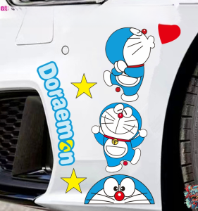 Car Doraemon Stickers Electric Car Car Scratch Cover Stickers Tail Bench Doraemon Cartoon Car Stickers Waterproof