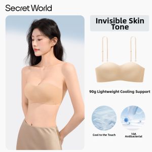 Secret World | Non-slip Gathered Breathable Underwear with Side Support Bra