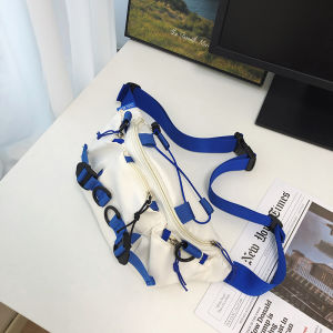 Dark Fashion Cool Chest Bag Mens Sports Fashion Tactical Small Shoulder Bag Mens Trendy Mobile Phone Bag Womens Overalls Messenger Bag